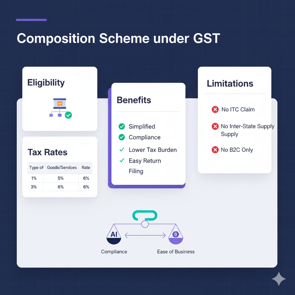 Composition Scheme under GST: Eligibility, Tax Rates, Benefits & Limitations Explained